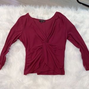 Maroon wrap shirt